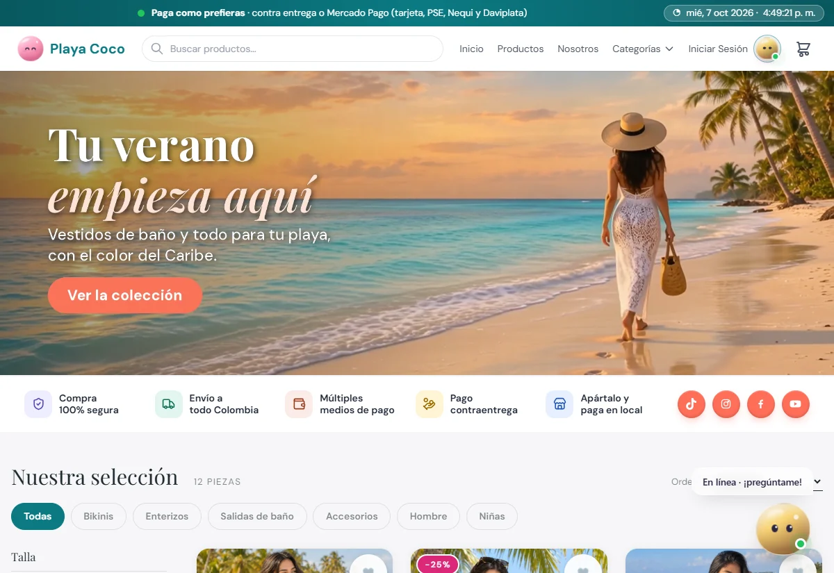 Tienda de ejemplo Playa Coco